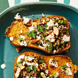 Quinoa-stuffed Honeynut Squash