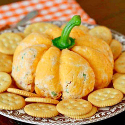 Pumpkin-shaped Cheeseball (+video)