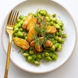 Zhoug Beans With Crispy Potatoes