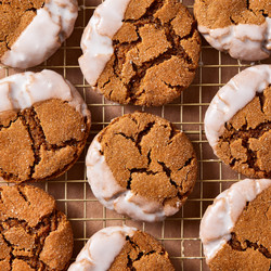 Soft Batch Gingerbread Cookies With Ginger Glaze