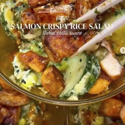 Crispy Rice Salad (Salmon Version)