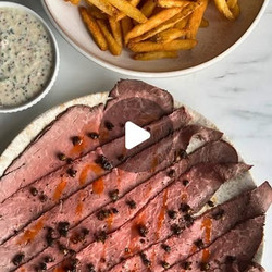 Roast Beef &amp; Fries With Horseradish Sauce apps snacks picky bits