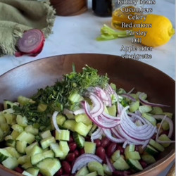 Chickpea and Red Kidney Bean Salad