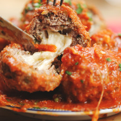 Easy Slow Cooker Mozzarella-stuffed Meatballs And Sauce Recipe By Tasty