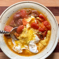 Sweet Corn Polenta With Burst Cherry Tomatoes