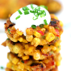 Bacon Cheddar Corn Fritters