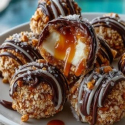 Salted Caramel Pretzel Cheesecake Balls