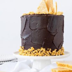 Dark Chocolate Honeycomb Cake