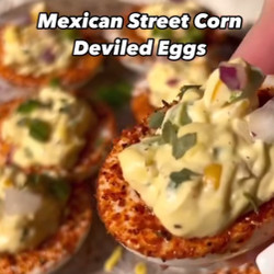 Mexican Street Corn Deviled Eggs