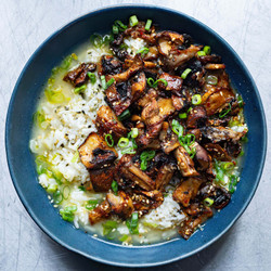 Miso Brothy Mushrooms With Savoury Sesame Rice