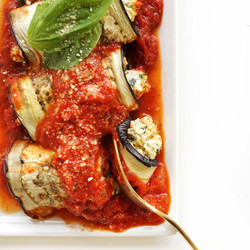 Eggplant Lasagna Roll Ups