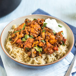 Easy Lentil And Halloumi Curry
