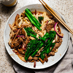 The Ultimate 10 Minute Spicy Beef Weeknight Stir Fry Udon · I Am A Food Blog