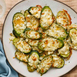 Cheesy Zucchini With Hot Honey