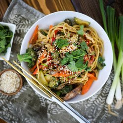 Sesame Garlic Noodles | High Carb Hannah