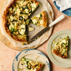 Goat’s Cheese, Herb And Hazelnut Spring Tart