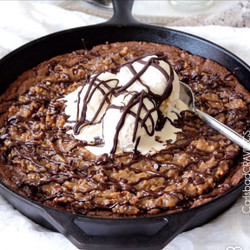 Deep Dish German Chocolate Cake Cookie Skillet