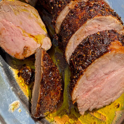 Coffee-rubbed Pork Fillet With Apricot Agrodolce