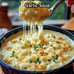 Cheddar Cauliflower and Roasted Garlic Soup