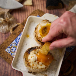 Stuffed Onion With Yolk, Truffle &amp; Grana Padano Cheese Sauce