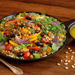Roasted Veggie And Crispy Chickpea Salad