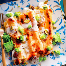 Stuffed Cannelloni With Gorgonzola And Ricotta