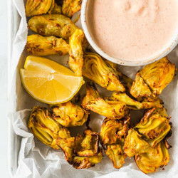 Air Fryer Artichoke Hearts With Garlic Aioli (keto And Low Carb)