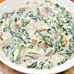 Keto Creamed Spinach With Mushrooms