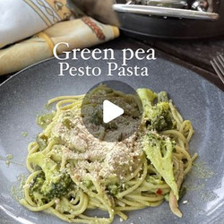 Green Pea Pesto Pasta