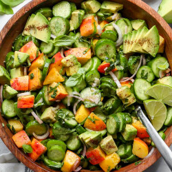 Cucumber Peach Salad