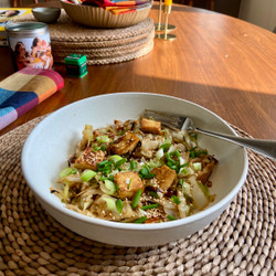 Creamy Peanutty Cabbage And Tofu