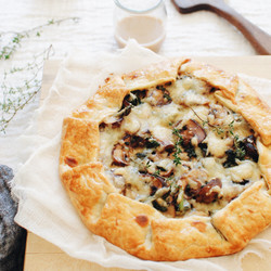 Savory Mushroom, Kale And Cheese Galette