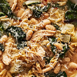 Lemony Chicken &amp; Orzo Soup