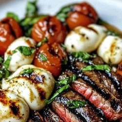 Grilled Flank Steak Caprese With Balsamic Dressing