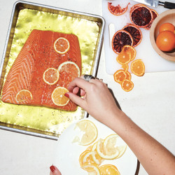 Slow Salmon With Citrus And Herb Salad