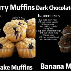 Four muffin recipes