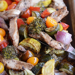 Sheet Pan Balsamic Chicken And Veggies