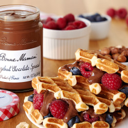 Hazelnut Chocolate Waffle Berry Sandwich