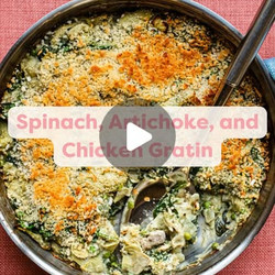 One-pan Chicken, Artichoke And Spinach Gratin
