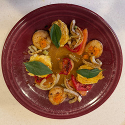 Seared Scallops with Polenta and Citrus