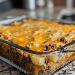 Hamburger Potato Cheese Casserole