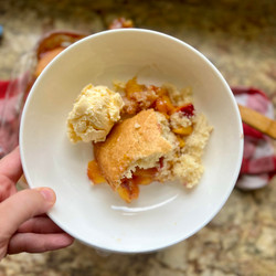 Sourdough Peach Cobbler
