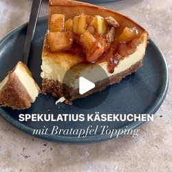 Spekulatius Käsekuchen Mit Bratapfel Topping