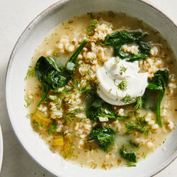 Lemony Pearl Barley Soup