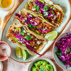 Super Saucy Instant Pot Shredded Chicken Tacos