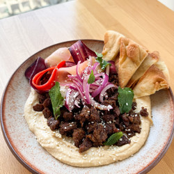 Spiced Lamb Hummus Bowl