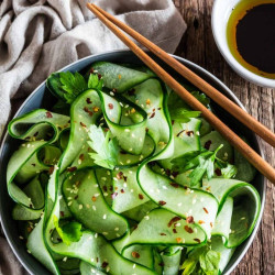 Thai Cucumber Salad With Sesame Ginger Dressing