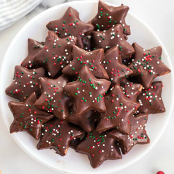 Dark Chocolate Stars - Shortbread Cookies