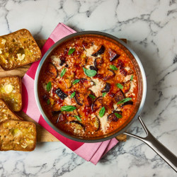 One Pot Spicy ‘nduja &amp; Aubergine Lentil Stew