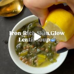 Iron-rich Skin Glow Lentil Soup